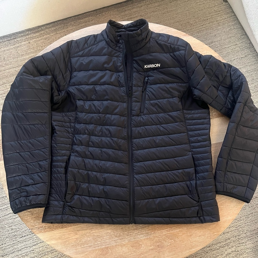 Men's Karbon Black Quilted Jacket size Large
